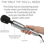 DOXY Die Cast Personal Massager for Women - Adult Toy Luxurious Female Vibrator Sex Wand Massager - Wand Vibrator Deep Tissue Massager - Plug in Vibrating Wand Massager for Women - Sex Toys for Her