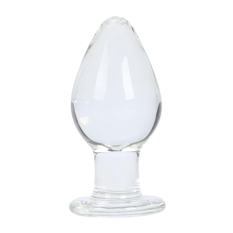 Large Anal Plug Crystal Mushroom Shape Butt Plug Glass Massage Bum Plug Sex Toys For Women Men Masturbation (L(5 * 11Cm))