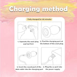 Bunny Tail Vibrating Butt Plug With Tail Anal Plug Vibrator Wireless Remote Control Design Role Play Cosplay Sex Games For Couples, Pink Fur Silicone Rabbit Buttplug Tail For Women, Men