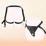 Strap On Dildo Harness Adult Sex Toys For Women Men, Adjustable Waist And Thigh Soft Nylon Vegan Leather Belt With 2 Size O-Rings For Lesbian Gay Couple Vaginal Anal Play