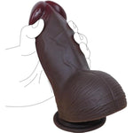 Big Dildo Sex Toys For Women, 2.6'' Diameter Huge Thick Dildo, 7.8'' Silicone Realistic Dildo With Strong Suction Cup For Hands-Free, Brown Giant Dildo For G-Spot Stimulator And Anal Play