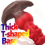 Anal Plug With Big Knot Butt Plug With Safe T-Base Mixed-Color Silicone Prostate Massager Monster Dilator Sex Toy For Women Men Masturbation (S)
