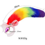 Fox Animal Costume Set Cat Ear Headband Bunny Fox Tail Butt Plug Fox Wolf Tail Furry Anal Plush Plug Cosplay Butt? Plug Anal Sex Toys Colorful Anal Plug