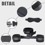 Bdsm Sex Neck To Wrist Restraints Bondage Set - Behind Back Handcuffs Collar With Blindfold Adjustable Bondage Set Bed Games Play Sex Toys For Couples (Black)