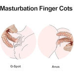 2Pcs Finger Condoms,Adult Finger Sleeves Vibrator Accessories, Masturbation Sleeve G-Spot Clitoral Vagina Anal Nipple Stimulation, Sex Accessories Anal Sex Toys For Adults Women Men Couples Oral