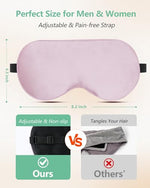100% Mulberry Silk Sleep Mask, Light Blocking Eye Masks (2 Packs)