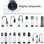 Universal Soft Silicone Penis Sleeve For Mens Electric Penis Vacuum Pump Base Ring Cock Pumps Accessories Extend Pump Enhancer Large Penis Sleeve Sealing Cap Masturbator Cover, Black