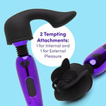 Power Mini Massage Wand Vibrator Kit for Couples, 4 Piece, Purple
