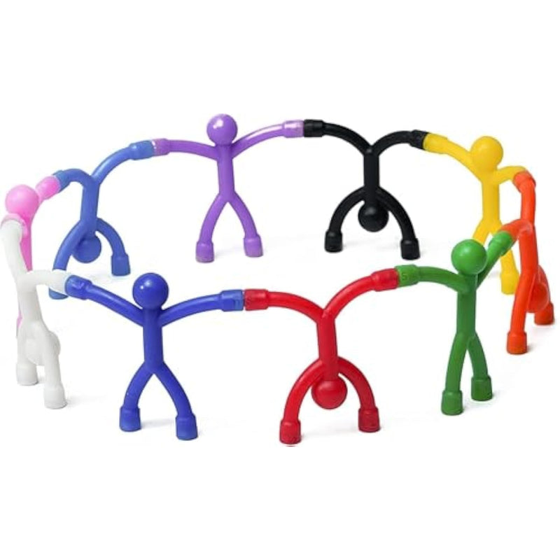 Classic Magnetic Fidget Toy Figures For Kids 3-8, Toddlers & Boys Girls | 10-Piece Solid Set For Travel, Road Trip, Desk & Stocking Stuffer Gifts.