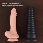 8.48" Tower Shape Anal Dildo, 8" Insertable Length Dong With Kliclok System, M Size Bobber- Anal Pleasure