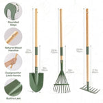 Kids Wheelbarrow With Gardening Tools Set, Educational Kids Gardening Set With Kid Wheelbarrow, Toddler Gardening Set, Watering Can, Plant Labels, For Ages 3+ Boys Girls(Green)