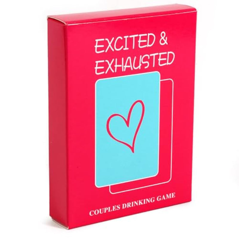 Sx Couples Drinking Game For Adults - Excited & Exhausted?Romantic Game For Couples - Perfect Date Night Ideas T12