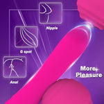 Vibrator Thrusting Dildo Sex Toys - G Spot Vibrator Pro With 10 Vibration & 5 Thrusting Modes, Adult Toys For Women With Handle, Female Sex Toys For Clitoral Anal Nipple Stimulation, Pink Dildo