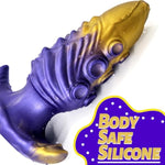 Anal Plug Butt Plug With Safe T-Base Mixed-Color Silicone Prostate Massager Monster Dilator With Multiple Textures Sex Toy For Women Men Masturbation (L)