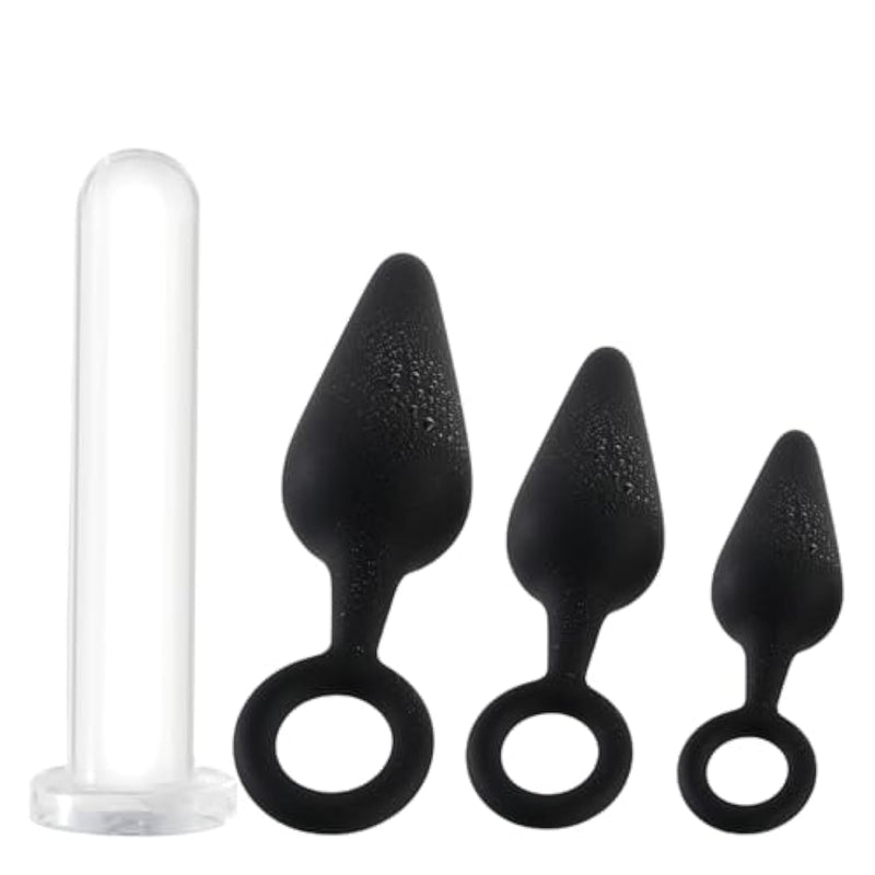 6.1” Anal Dildo+3Pcs Anal Plug