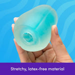 3 inch Self Lubricating Male Masturbator Sex Toy, Blue