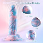 2.3" Diameter Huge Monster Dildo: 8.5" Thick Big Silicone Dildos With Veins & Beads For G Spot Stimulation, Ultra Strong Suction Cup Anal Realistic Dildo With Balls, Adult Sex Toy For Women Gay…