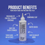 LUBELIFE Water Based Stroker Lube, Personal Lubricant, Toy Safe, 8 Fl Oz