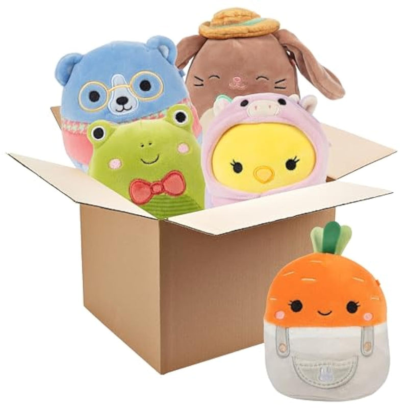 5" Easter Mystery Box Plush 5 Pack - Official Jazwares Plush -Bunnies, Chicks, Frogs & More - Collectible Soft & Squishy Mini Stuffed Animal Toy - Gift For Kids, Girls & Boys