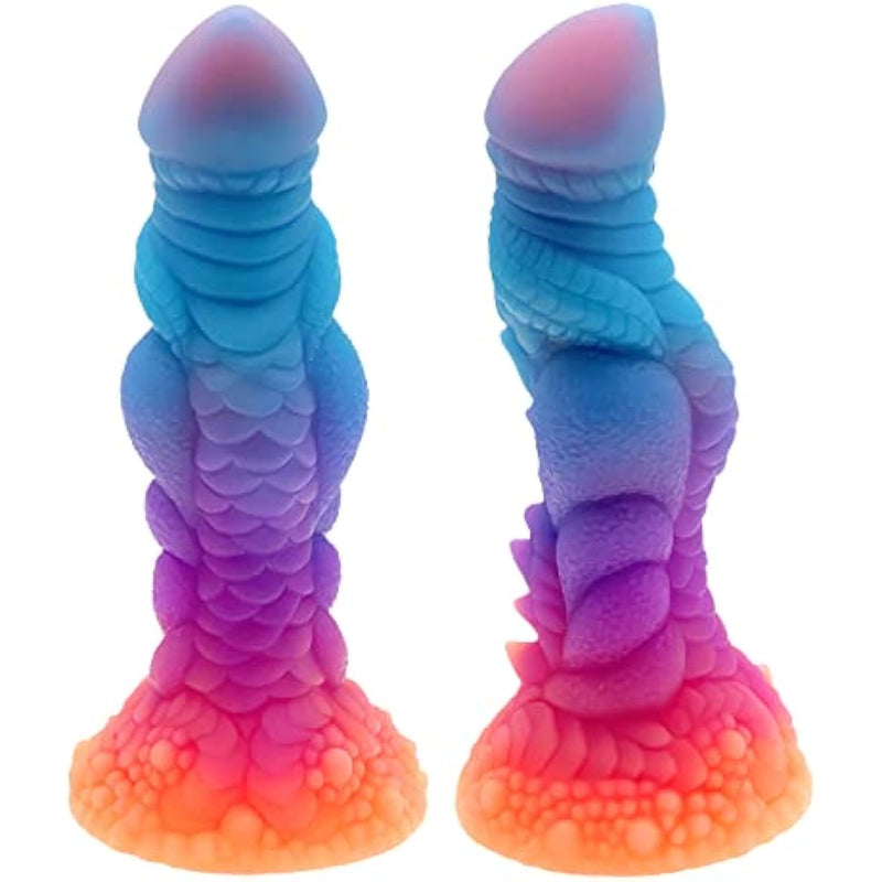 8.7" Luminous Monster Dildo With Big Knots, Fantasy Huge Thick Anal Dildos With Strong Suction Cup, Dragon Dildo For Women Sex G-Spot Vagin Play, Anal Toys For Men Gay, Adult Toys