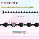 Long Anal Butt Plug Beads Dildo Adult Play Sex Toys with Bottom Suction Cup, Silicone Anal Balls Dildos G-Spot Male Prostate Massage Masturbator for Men and Women Couples (22.44in-Same Beads)