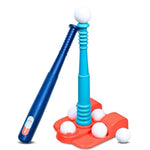 T Ball Stand For Toddlers 3-5, 5-8 - Baseball Set Includes 6 Balls, Adjustable Batting Tee, And Storage Net