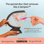 Menstrual Discs with Sterilizer - Ranked 1 for Most Comfortable Soft Reusable Period Disc - Kills 99.9% of Germs with Cleaner Steamer - Wash Your Disc in 3 Minutes! - Compact Sanitizer Kit
