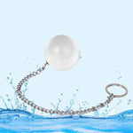 Glass Anal Beads Anal Ball Plugs, Crystal Anal Butt Plug With Metal Safety Chain Anus Dilator Anal Sex Toys Clear Anal Training Expander Dildo Anus Bead Massage Masturbation For Men Women (S)