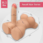 Realistic Shemale Sex Doll Torso (11.5 Lb) With 7 Inch Realistic Dildo – Mini Size Bbw Sex Doll For Adults, Ideal For Men, Women, And Couples, Lifelike Anal Pleasure Trans Sex Doll (Small_1)