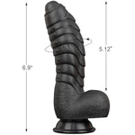 Realistic Dildo Safe Soft Silicone Material Adult Sex Toys Penis 2 Balls Strong Suction Cup Hands-Free Play Discreet Package(Black)