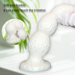 Huge Anal Beads For Anal Dilation Training Liquid Silicone Anal Plugs With Strong Suction Cups Cone Dildos For Female And Male (L)