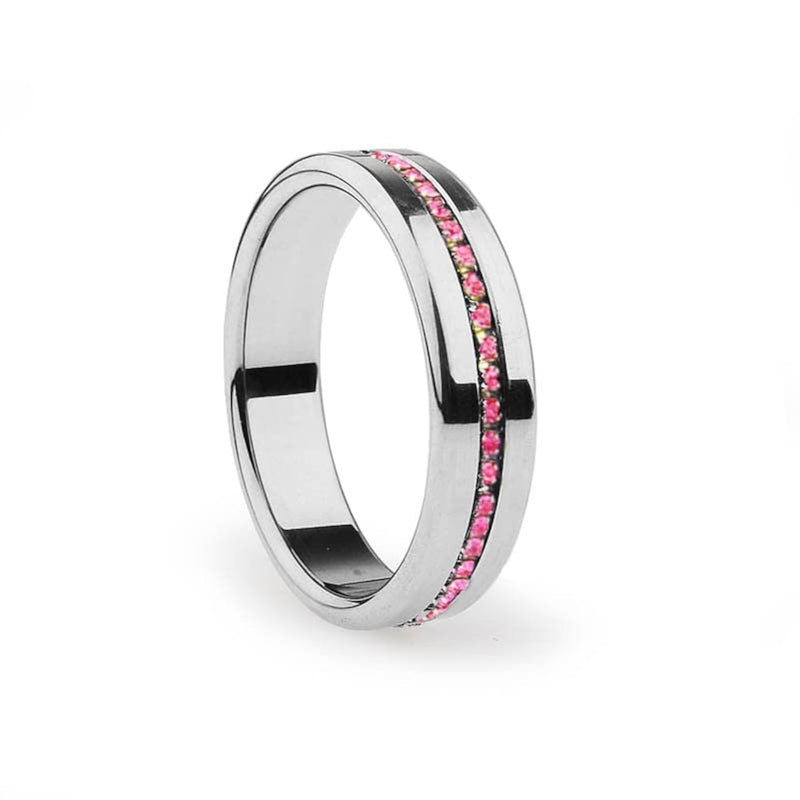 Sex Toys Cock Ring Stainless Steel Penis Ring Delayed Ring For Male Lasting For Cock Training Pink 50Mm