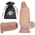 Usa Penis Sleeve | Cock Sheath | Size Large Girth Enhancer | Open Head For Sensitivity | Sexual Pleasure Enhancer For Men, Women & Couples | Nude Color, 4" L X 2.5" W