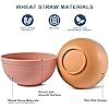 Unbreakable Wheat Straw Cereal Bowls - Microwave & Dishwasher Safe Soup and Salad Bowls, Set of 8, 26oz, BPA Free, Multicolor