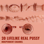 Sex Doll Male Masturbator Stroker - 3 In 1 Realistic Female Torso Love Doll With Big Boobs, Big Ass, Tight Vaginal And Anal, Lifelike Adult Sex Toy For Men Masturbation, 18.3Lb (Light Brown)