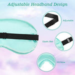 4 Pack Silk Sleep Eye Mask, Light Green, Emerald, Silver, Light Pink