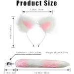 Fox Tail Anal Plug?Metal Buttplug?Anal Toys For Beginners And Veteran Players,Sex Toy Can Long Time Comfortable Wear.Furry Ear Headband For Adult Games And Cosplay. (Medium)