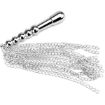Sm Toy Metal Iron Chain Sex Whip Couple Flirting Whip Adult Toys With Anal Plugs Bdsm Training Toy (Silvery)