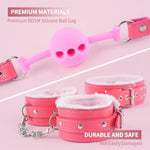 11Pcs Bdsm Kit Bondage Restraints Set + Bdsm Bondage Tape Set