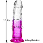 12.5 Inch Huge Dildo, No Balls With Suction Cup, Extra Large Thick Width Xxl Realistic Dildo, Long And Fat, Giant Anal Adult Large Size Wide Toy For Men Women Gay,