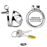 Stainless Steel Cutout Chastity Cage With Invisible Concealed Lock And Key For Men, Anti Escape Penis Cage Adult Sm Restraints Sex Toy Game, Cock Cage For Everyday Wear, Home And Office (S,45Mm)