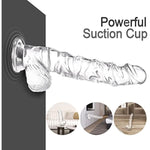 9Inch Realistic Jelly Dildo, Lifelike Clear Penis Dong Sex Toy With Suction Cup For Vaginal G-Spot Stimulation, Hands-Free Butt Plug Anal Trainer Female Masturbator For Women Men Gay Couple Pleasure