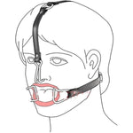 Open Mouth Gag Restraint Leather Head Harness Nose Hook With Metal Mouth Enlargement Ring Bondage Mouth Gags Set Slave Toys For Couples