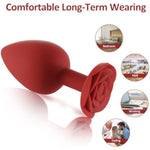 Anal Plug Rose Sex Toy Set, 3Pcs Silicone Butt Plug,Anal Plugs Training Set With Flared Base,Adult Prostate Massage For Women Men Couple Beginner