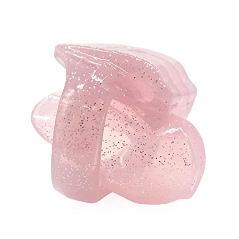 Ht-V4 Chastity Cage For Men | 5 Adjustable Wide Rings & 6 Colors | Beginner-Friendly | Adult Sex Toy With Sizing Guide (Pink With Silver Sparkles, Nub)