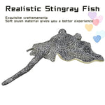 Realistic Stingray Fish Plush-19”, Lifelike Leopard Stingray Stuffed Animal, Soft Skate Stingray Plush Toy,Stingray Gifts,Gifts For Kids,Baby Gift,Cute Plush,Home Dec