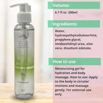 Intiloob Body Massage Glide Gel, Water-Based Formula for Smooth Body Massage, Non-Sticky, Easy to Clean, 200ml / 6.76 fl oz (Aloe Vera)