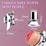 Male Chastity Cage, Chastity Device Realistic Pussy Cock Cage&Stainless Steel Chastity Cage+Silicone Vaginal Cap,Sissy Chastity Cage For Gay Sissy Men(Pink)(45Mm Ring)