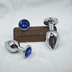 3 Pcs Luxury Jewelry Design Fetish Anal Butt Plug(Dark Blue)