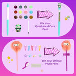 DIY Pen Making Kit for Kids, Makes 12 Plush & Floating Pens
